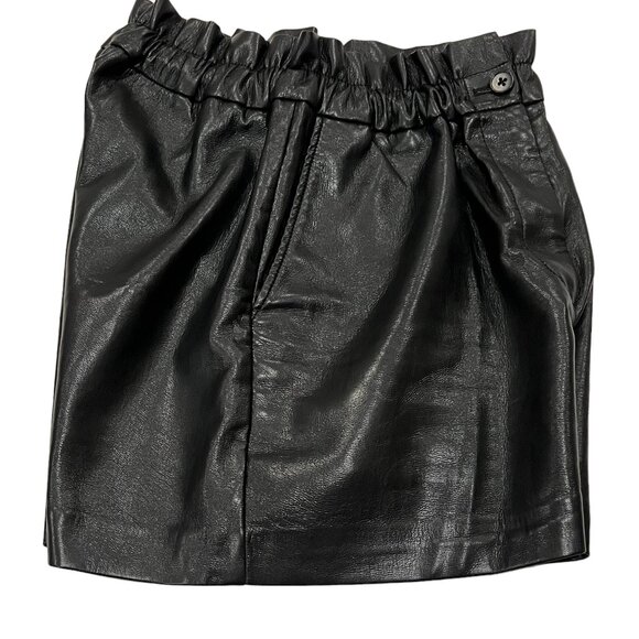 Wilfred Black Faux Leather Shorts, Pockets, Black, 4 - Picture 7 of 9